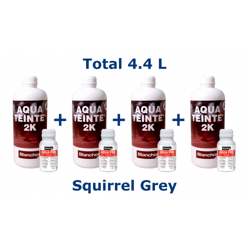 Blanchon AQUATEINTE® 2K (including hardener) 4.4 ltr (four 1.1 ltr cans)  SQUIRREL GREY 05006174